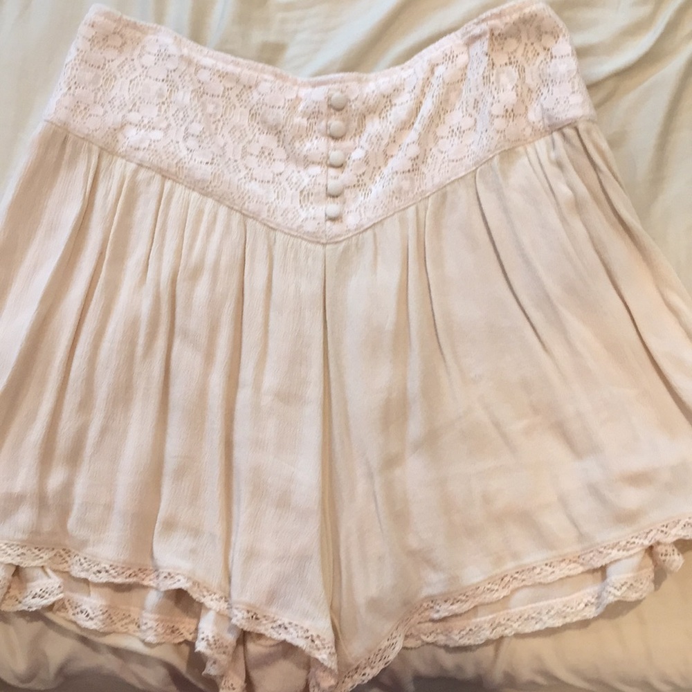 Cream free people shorts
